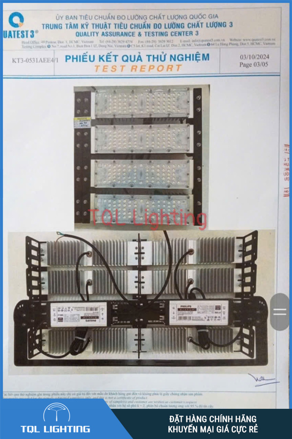 chứng nhận đèn pha led tùng quang